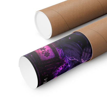 Demon Moon Matte Poster — Gothic Anime Vertical Wall Art