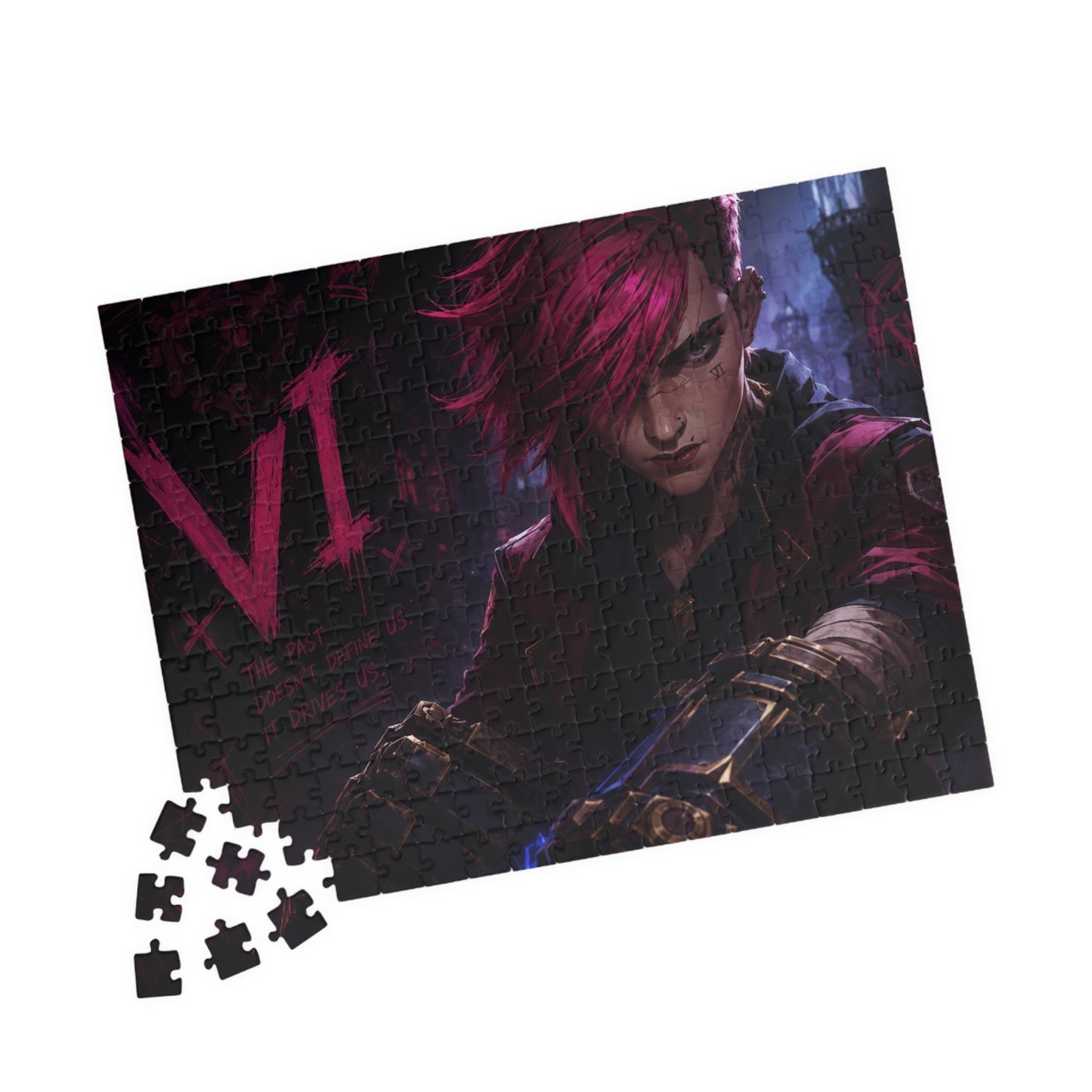 Vi Arcane Dark Cyberpunk Character Jigsaw Puzzle — 110/252/520-Piece