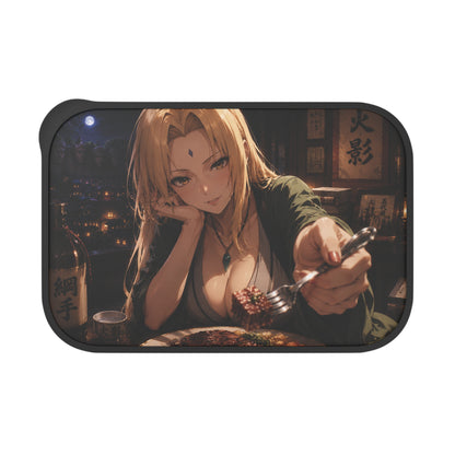 Tsunade Naruto Anime Character Bento Box with Utensils — Nighttime Izakaya Illustration