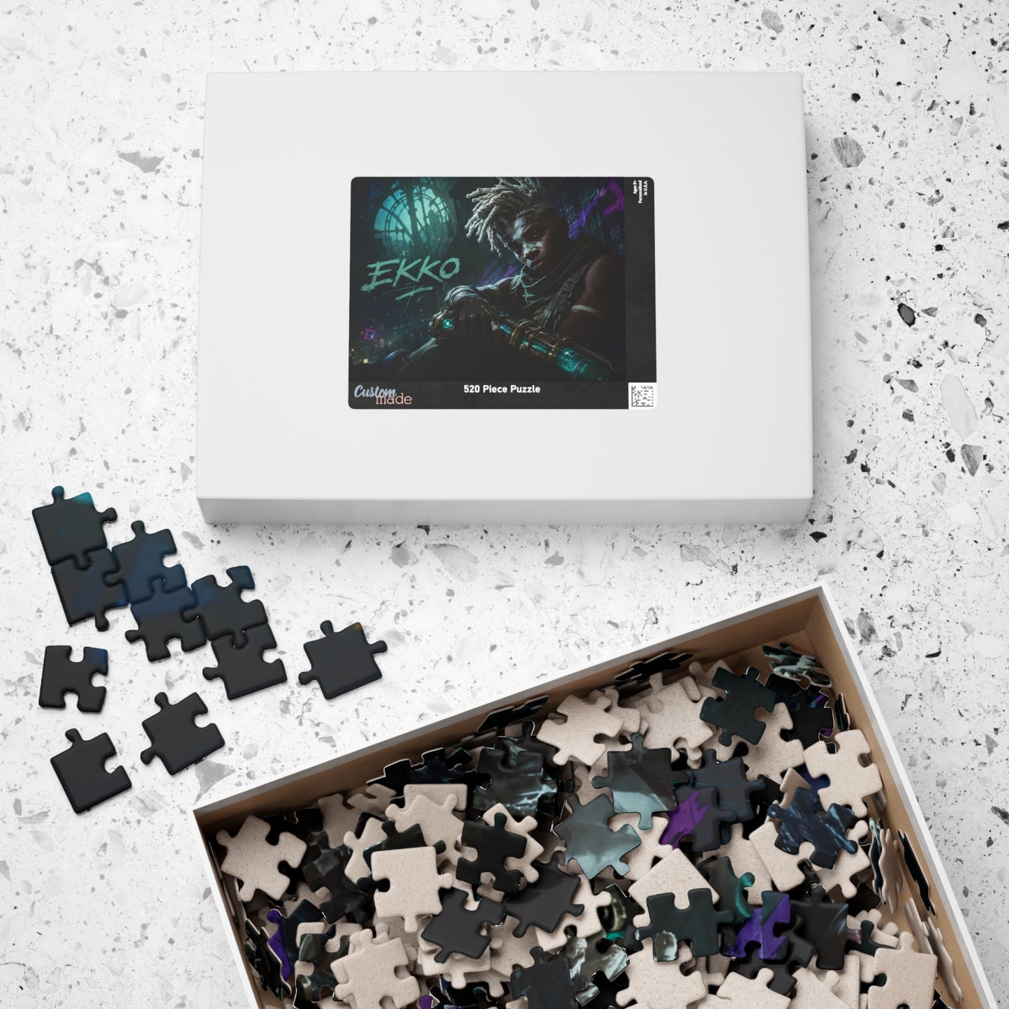 Ekko Arcane Neon Night Jigsaw Puzzle — League-Inspired 110–520 Piece