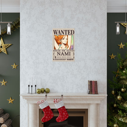 Wanted Poster Poster — "WANTED: NAMI" Anime Vertical Matte Print
