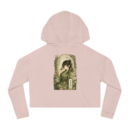 Cropped Hoodie — The Apothecary Diaries Floral Anime Graphic