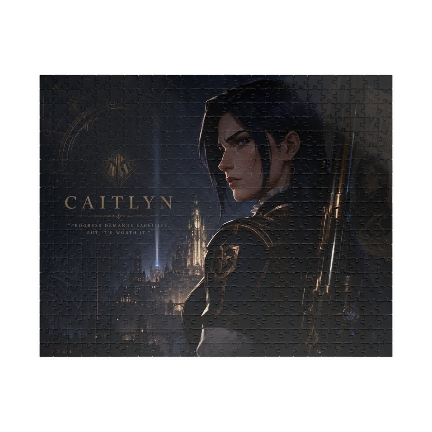 Caitlyn Arcane Steampunk Sniper Jigsaw Puzzle — 110/252/520-Piece Collectible