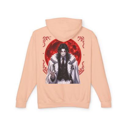 Vampire Prince Hoodie — Gothic Red Moon Graphic Pullover