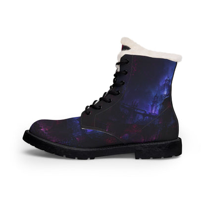 Arcane Sisters Jinx Vi Cosmic Warrior Fur-Lined Leather Boots