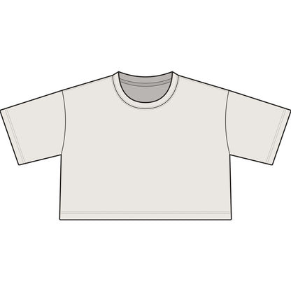 Mao Mao Apothecary Diaries Cropped Tee — Delicate Anime Girl Line Art with Japanese Calligraphy