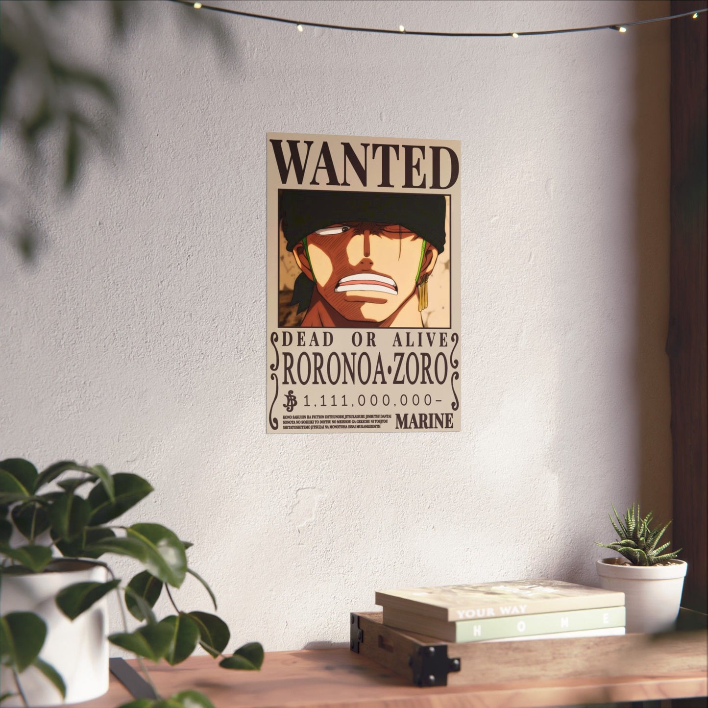Wanted Poster Poster — Roronoa Zoro "Dead or Alive" Matte Vertical Print