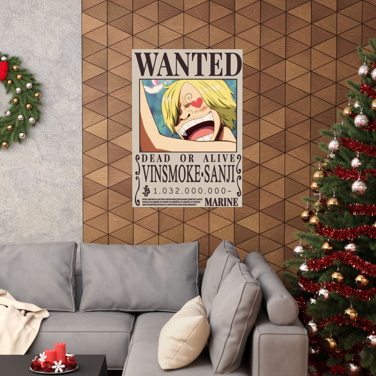 Wanted Poster Matte Vertical Poster — Vinsmoke Sanji "Dead or Alive" Anime Wall Art