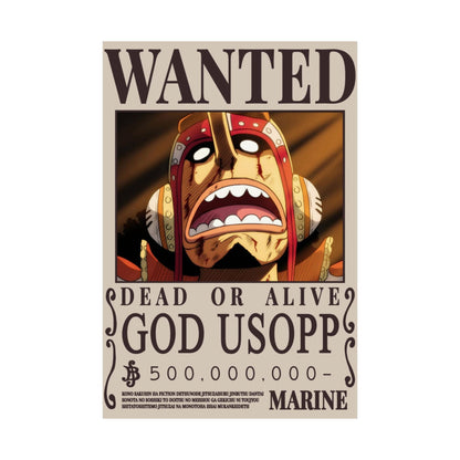 Wanted "God Usopp" Matte Poster — One Piece Wanted Poster Wall Art