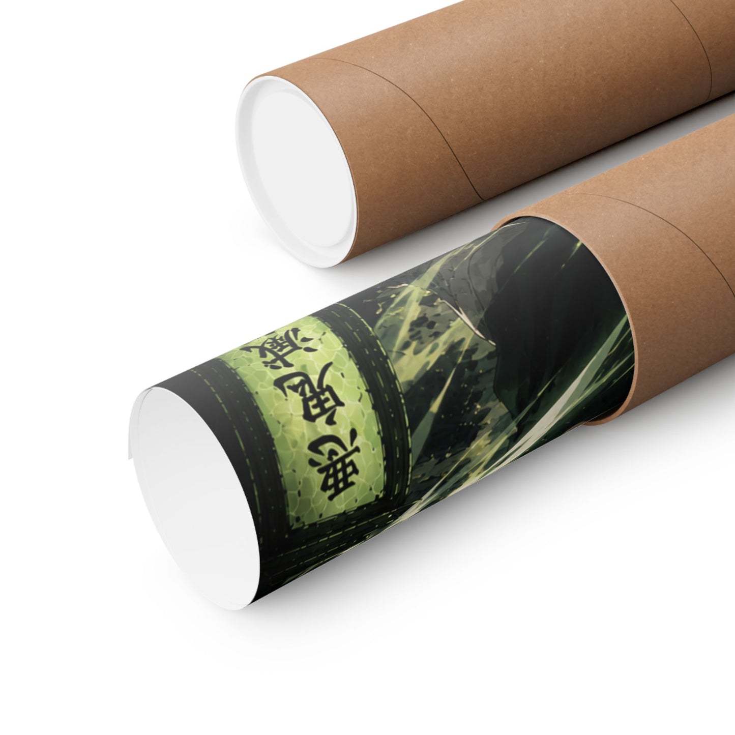Anime Matte Vertical Poster — Wind Hashira Character Art (Japanese Text)