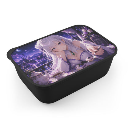 Re:Zero Anime Emilia PLA Bento Box with Band & Utensils – Night Tea Picnic