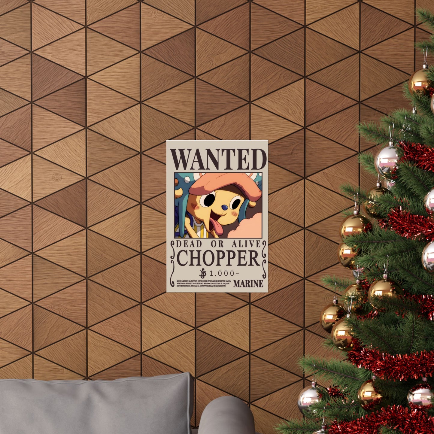 Wanted "Chopper" Poster — Matte Vertical Anime Wall Art