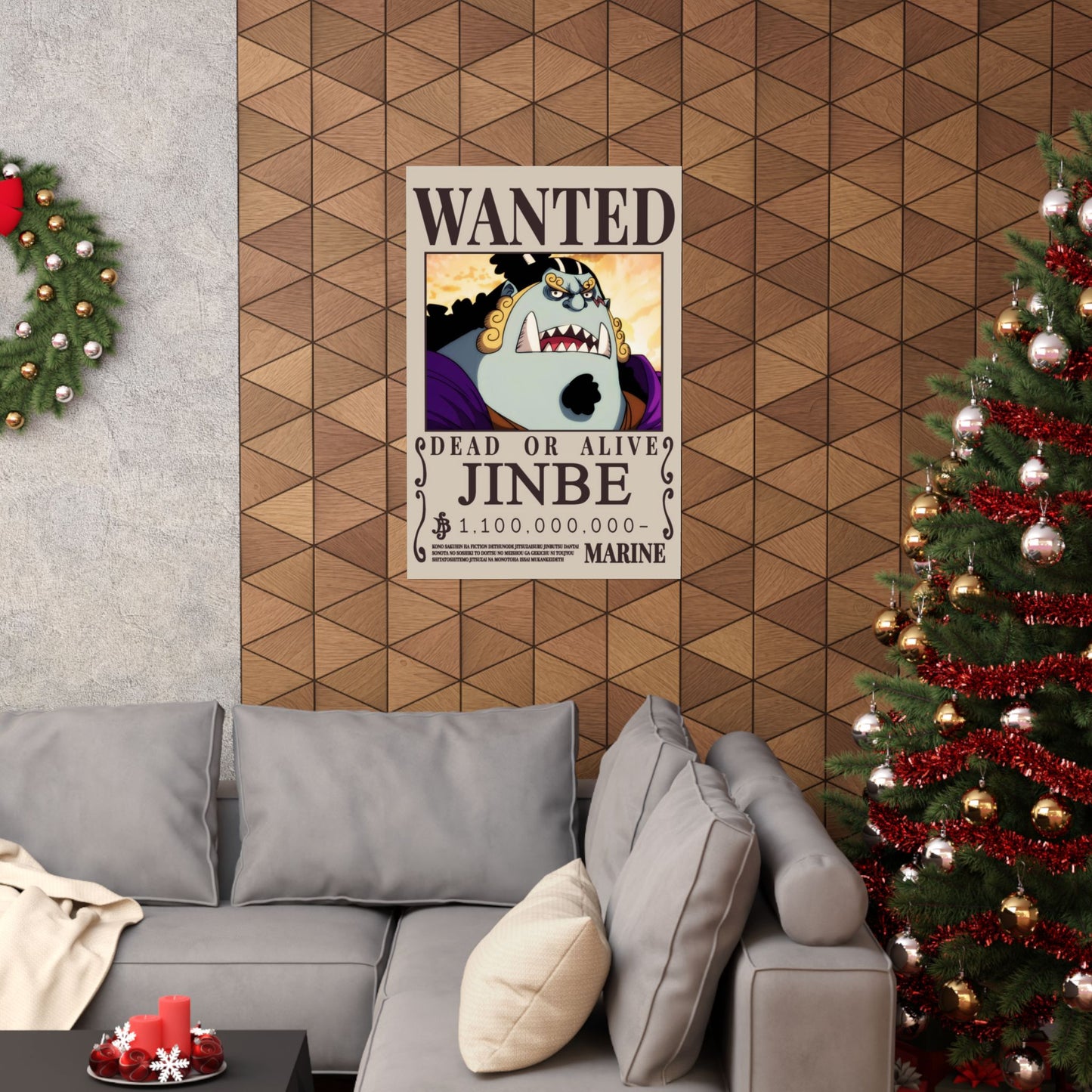 Wanted Poster Matte Vertical Poster — "JINBE" Dead or Alive Anime Wall Art