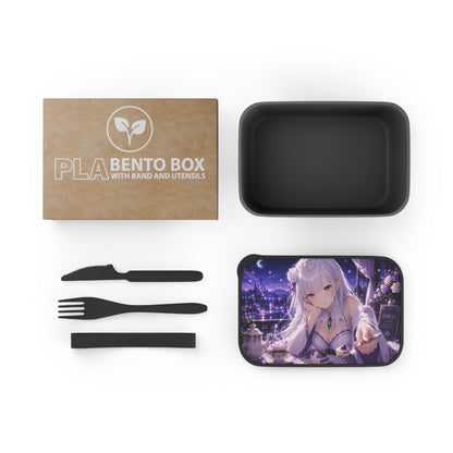 Re:Zero Anime Emilia PLA Bento Box with Band & Utensils – Night Tea Picnic