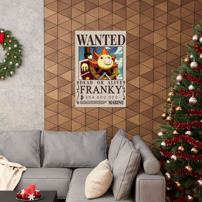Wanted Poster Matte Vertical Poster — "Franky" Dead or Alive Vintage Anime Print