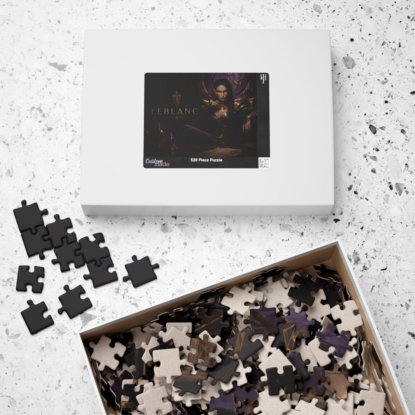 Leblanc Arcane Dark Sorceress Puzzle — Fantasy Portrait Jigsaw (110/252/520/1014 pcs)