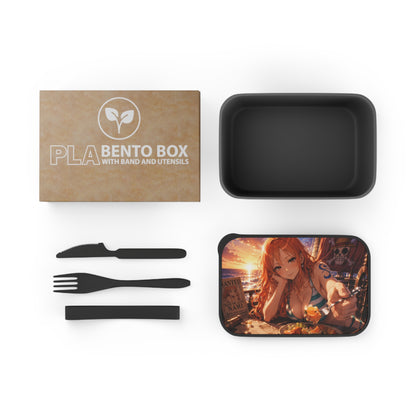 One Piece Anime Nami PLA Bento Box with Utensils — Beach Sunset Lunchbox