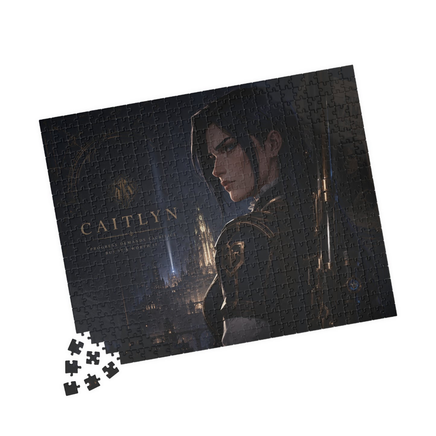 Caitlyn Arcane Steampunk Sniper Jigsaw Puzzle — 110/252/520-Piece Collectible