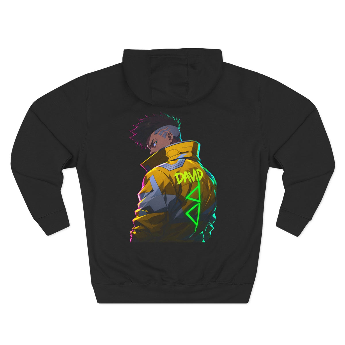 Cyberpunk Neon Hoodie — "David" Vaporwave Streetwear