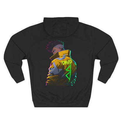 Cyberpunk Neon Hoodie — "David" Vaporwave Streetwear