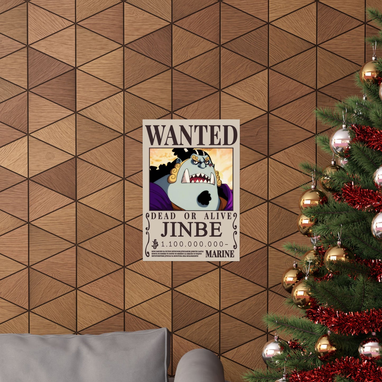 Wanted Poster Matte Vertical Poster — "JINBE" Dead or Alive Anime Wall Art
