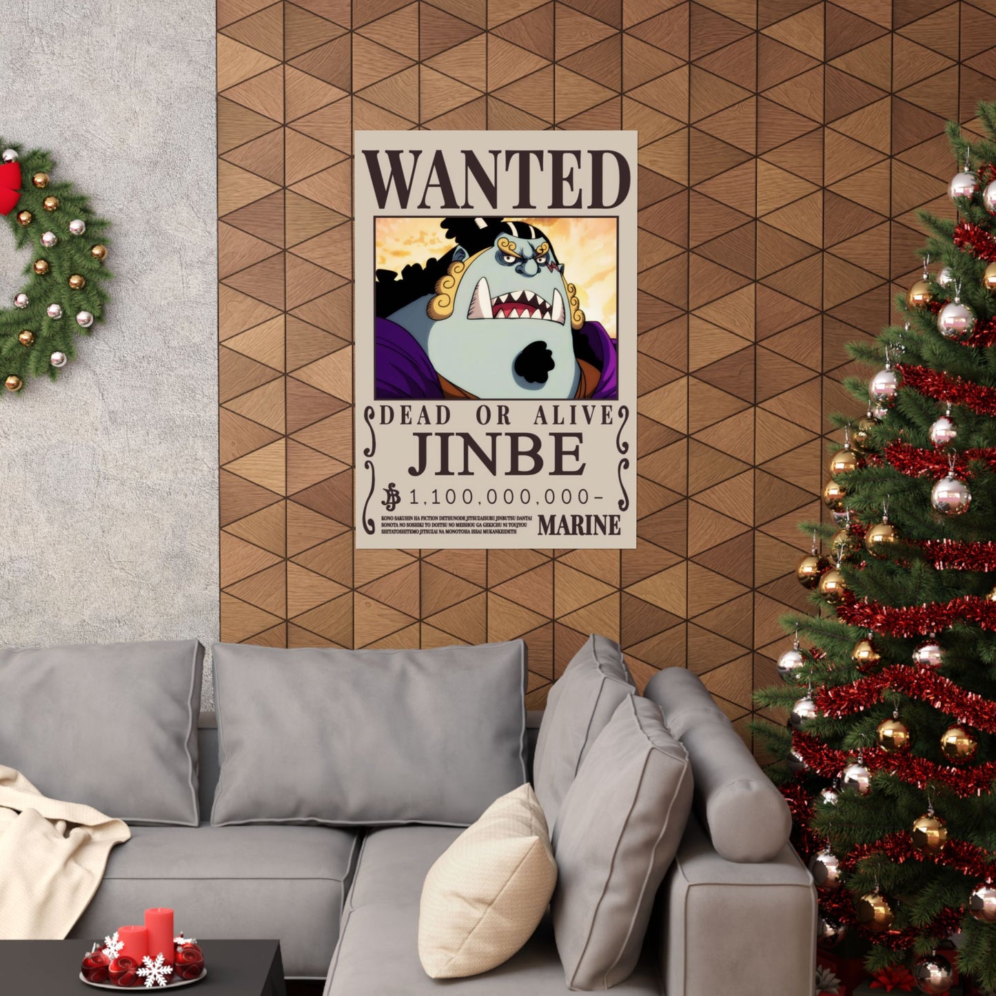 Wanted Poster Matte Vertical Poster — "JINBE" Dead or Alive Anime Wall Art