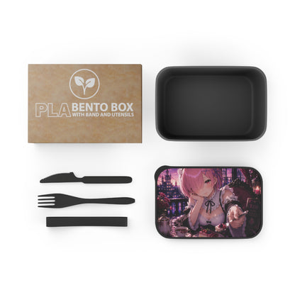 Ram Re:Zero Anime Maid Bento Box with Utensils — Rem-Inspired PLA Lunchbox