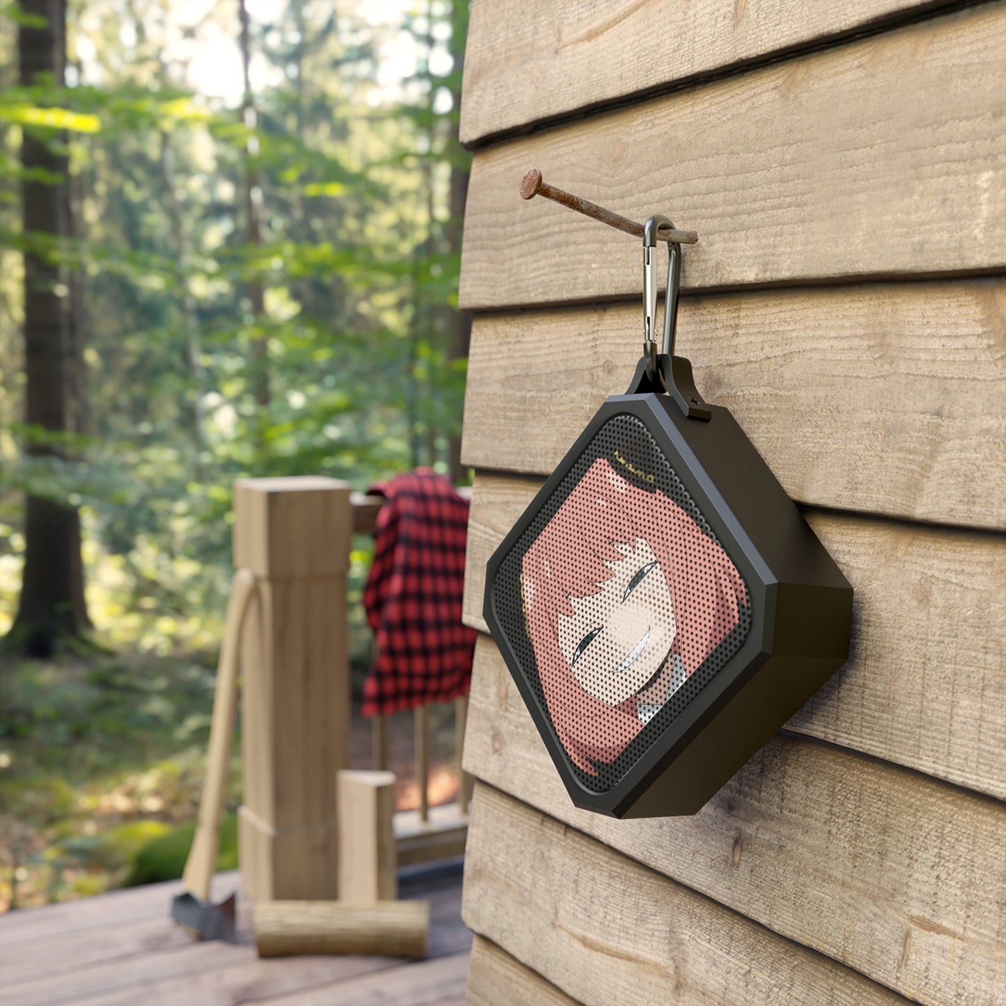 Outdoor Bluetooth Speaker — Pirate Flame Fighter Graphic