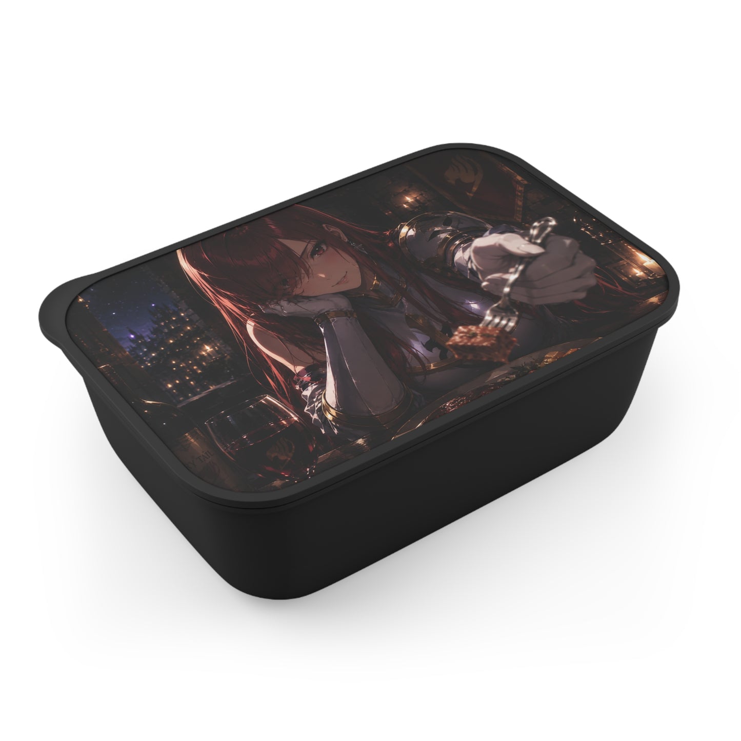 Erza Fairy Tail Anime Character Bento Box — Genshin-Style Red-Haired Girl Design