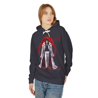 Vampire Prince Hoodie — Gothic Red Moon Graphic Pullover