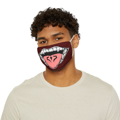 Vampire Bite Tongue Face Mask — Gothic Halloween Polyester Mask