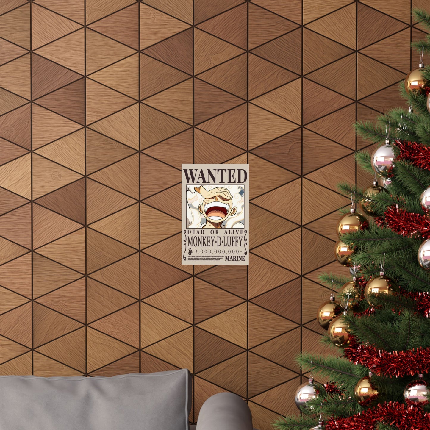 Wanted Poster Poster — "WANTED: Monkey D. Luffy" Matte Vertical Anime Wall Art