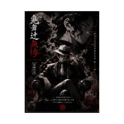 Matte Vertical Poster — Dark Anime Mob Boss Design with Japanese Text