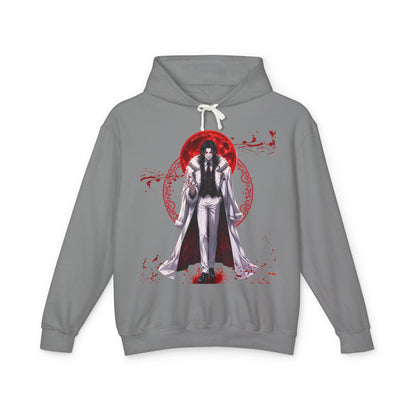 Vampire Prince Hoodie — Gothic Red Moon Graphic Pullover