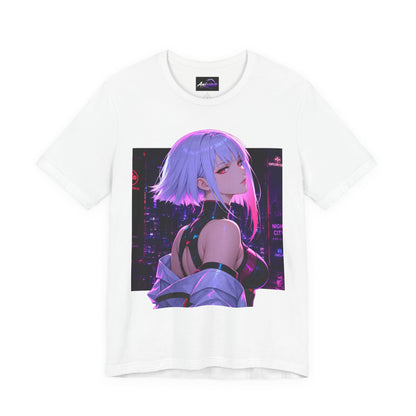Anime Cyberpunk Girl T-Shirt — Neon Futuristic Art Tee