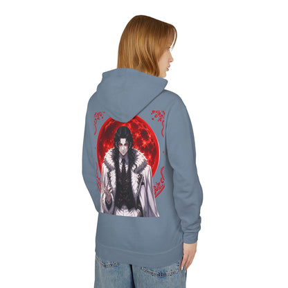 Vampire Prince Hoodie — Gothic Red Moon Graphic Pullover