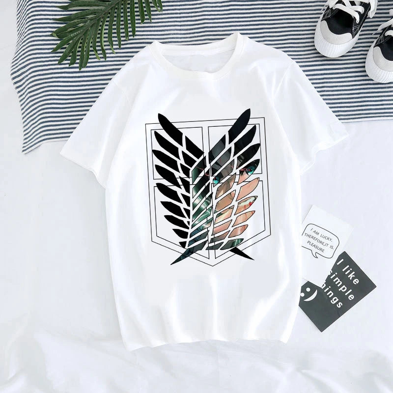 Attack on Titan Anime Graphic T-Shirt – Oversized Unisex Cotton Harajuku Streetwear Tee