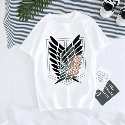 Attack on Titan Anime Graphic T-Shirt – Oversized Unisex Cotton Harajuku Streetwear Tee