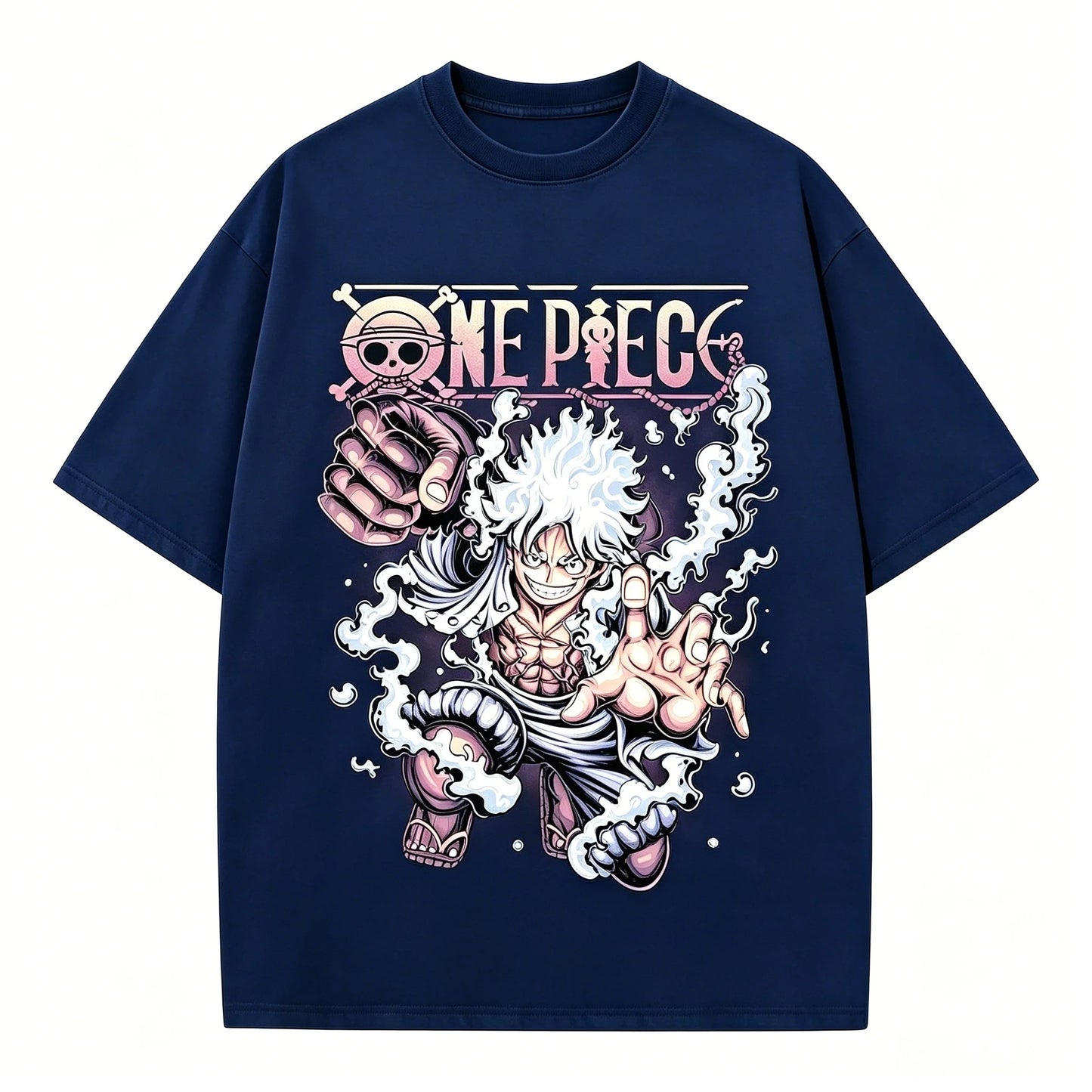 One Piece Gear 5 Luffy Sun God Nika Oversized Graphic Tee Unisex Cotton Anime Streetwear Summer Casual Top