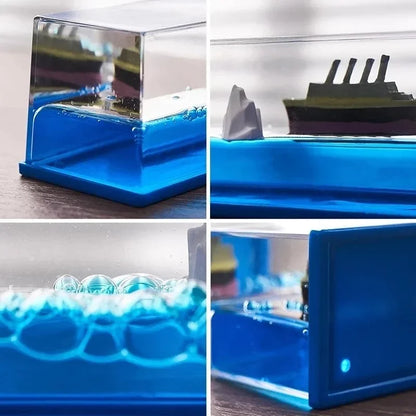 One Piece Going Merry Floating Barcos Thousand Sunny Ship in Fluid Liquid Barcos Floating Boat Desk Decor Living Room Decoration