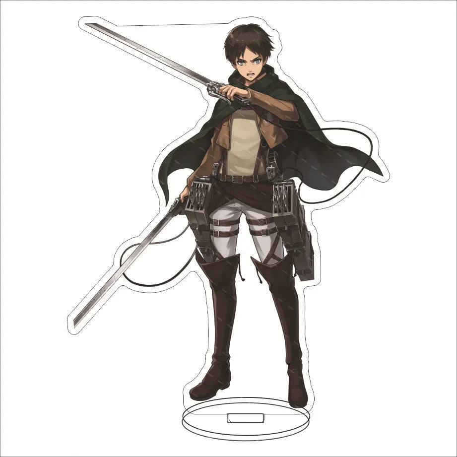 Attack on Titan Acrylic Stand Figure – 16CM Anime Display Stand | Eren, Mikasa, Armin & Conni