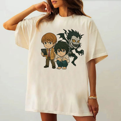 Death Note Y2K Graphic T-Shirt – Punk Grunge Harajuku Anime Streetwear Tee