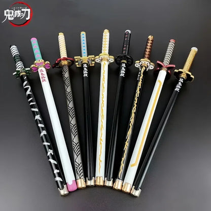 Demon Slayer Sword Gel Pen – 17 Anime Character Styles, 0.5mm Black Ink Cosplay Stationery
