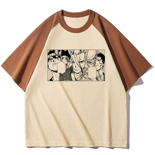 Dr. Stone Pastel Anime T-Shirt – Unisex Korean Aesthetic Graphic Tee