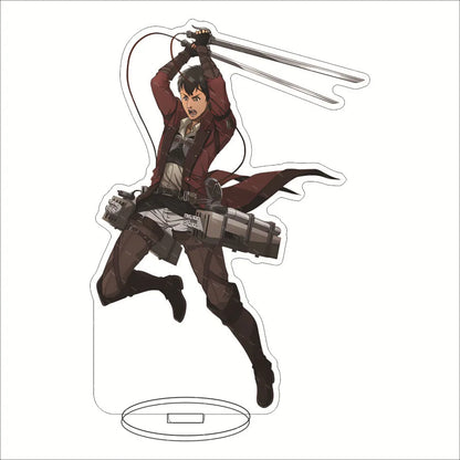 Attack on Titan Acrylic Stand Figure – 16CM Anime Display Stand | Eren, Mikasa, Armin & Conni