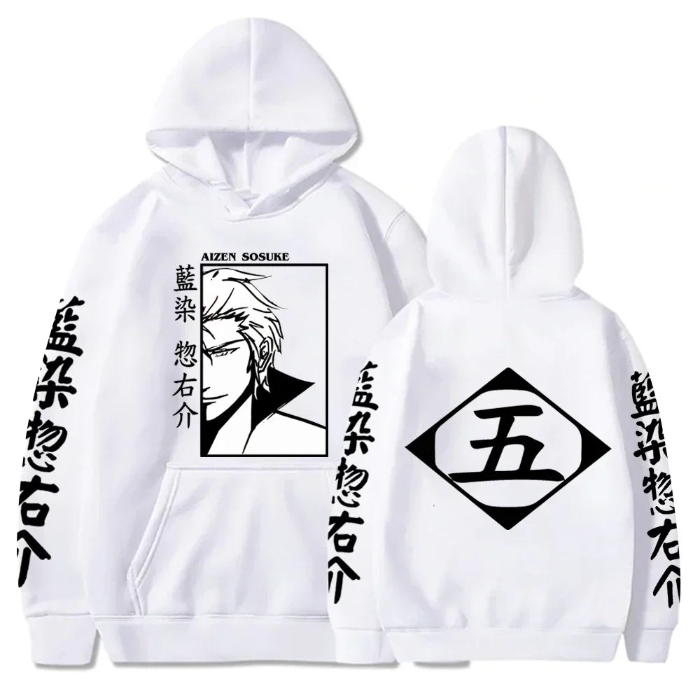 BLEACH Sōsuke Aizen Anime Hoodie – Unisex Long Sleeve Cosplay-Inspired Pullover