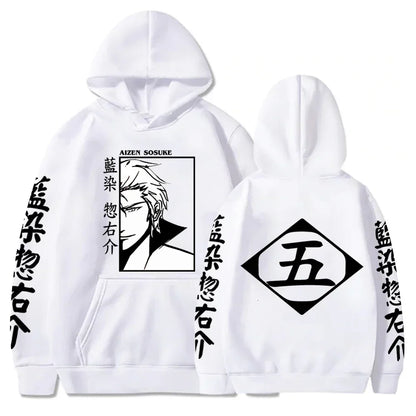 BLEACH Sōsuke Aizen Anime Hoodie – Unisex Long Sleeve Cosplay-Inspired Pullover