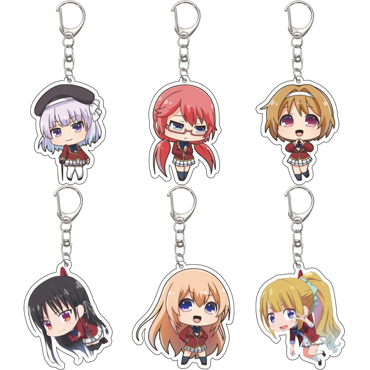 Classroom of the Elite 55mm Acrylic Keychains – Ayanokōji, Horikita, Kei & Airi