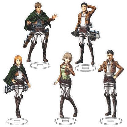 Attack on Titan Acrylic Stand Figure – 16CM Anime Display Stand | Eren, Mikasa, Armin & Conni