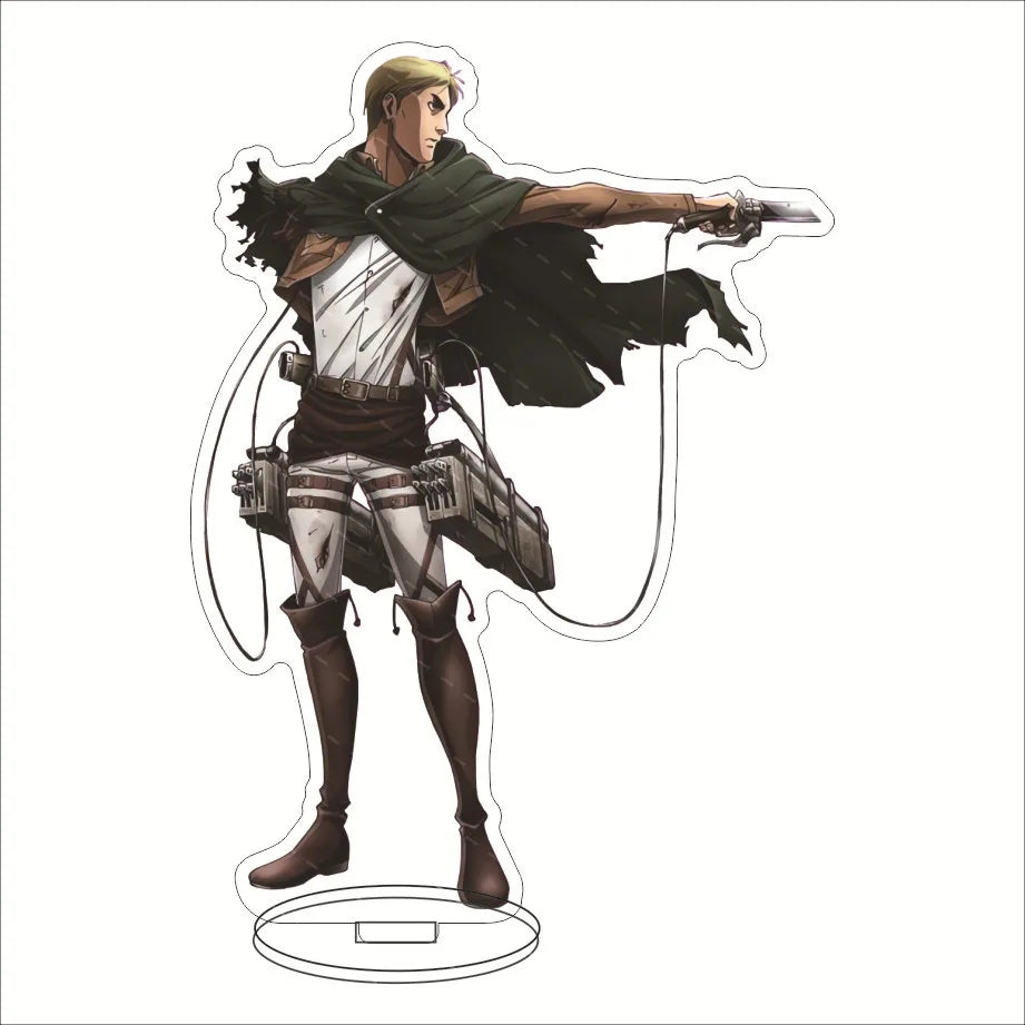 Attack on Titan Acrylic Stand Figure – 16CM Anime Display Stand | Eren, Mikasa, Armin & Conni